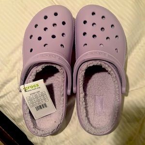 Crocs! Lavender color, fuzzy insole Crocs - brand new with tags